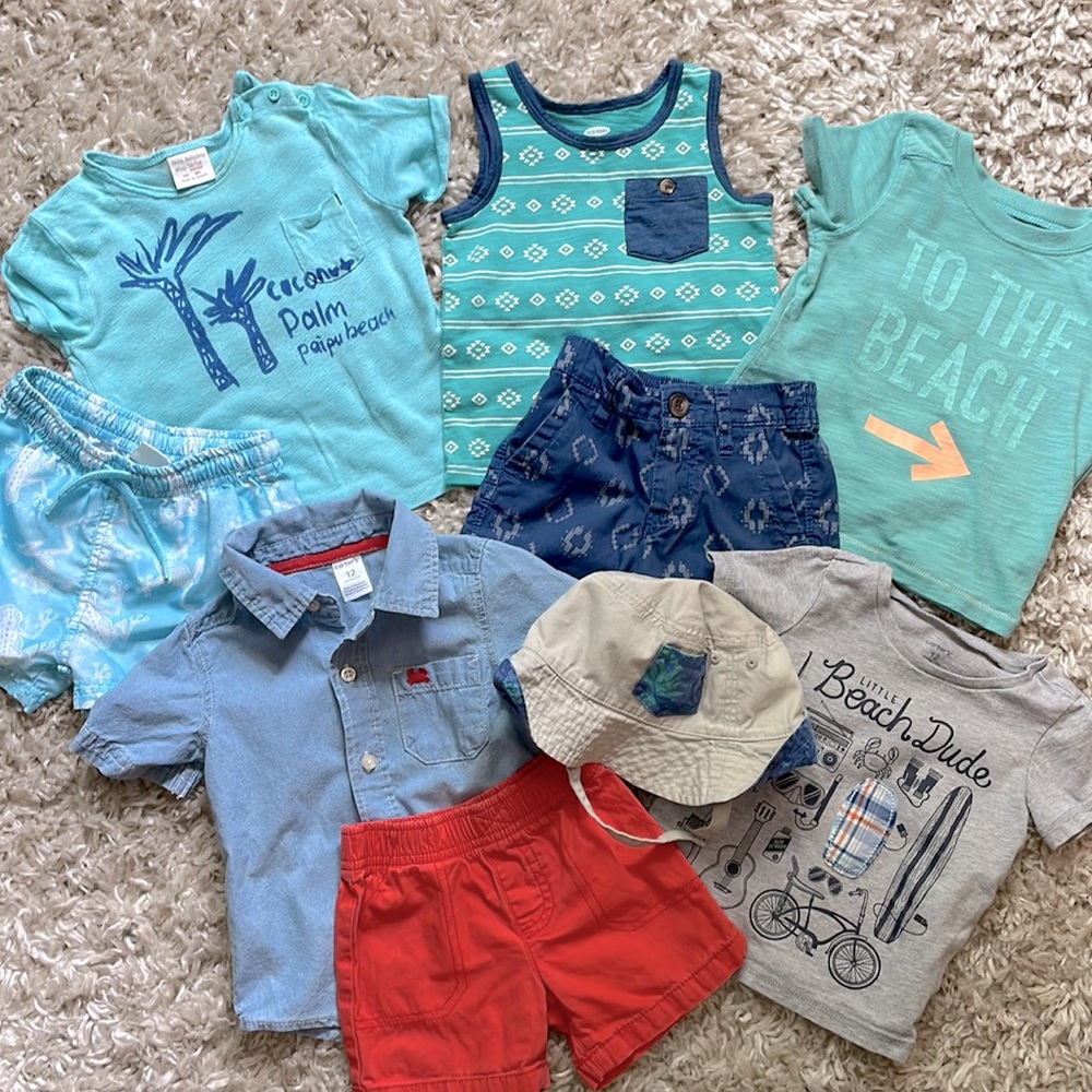 Boys Beach Baby bundle!! 10 pieces, varied brands🏝☀️